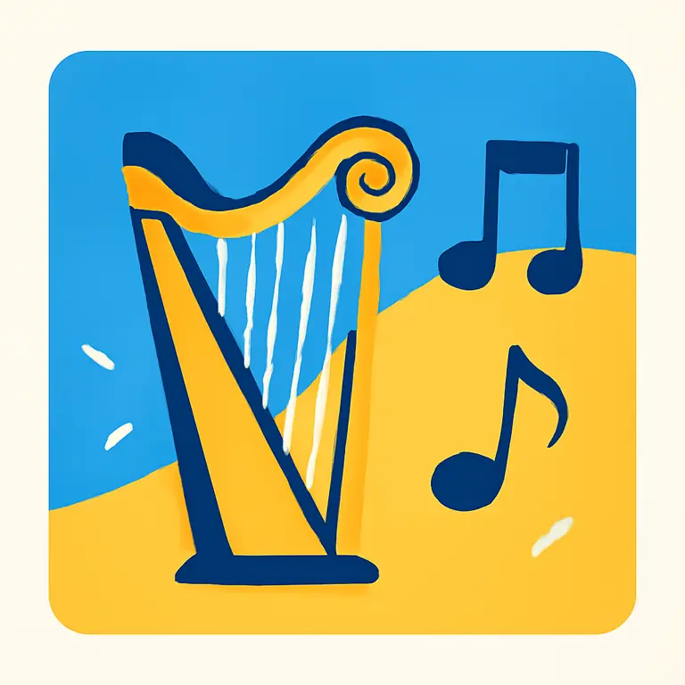 Ritmo y Arpa - portada del puzzle