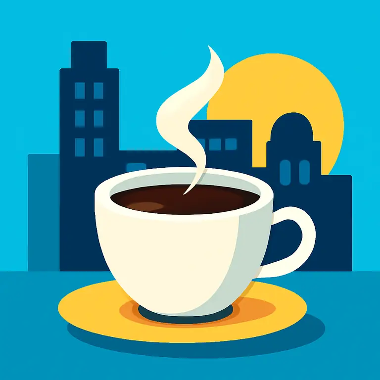 Cafe y Ciudad - portada del puzzle