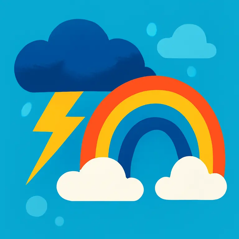 Tormenta Bruma Arcoíris - portada del puzzle