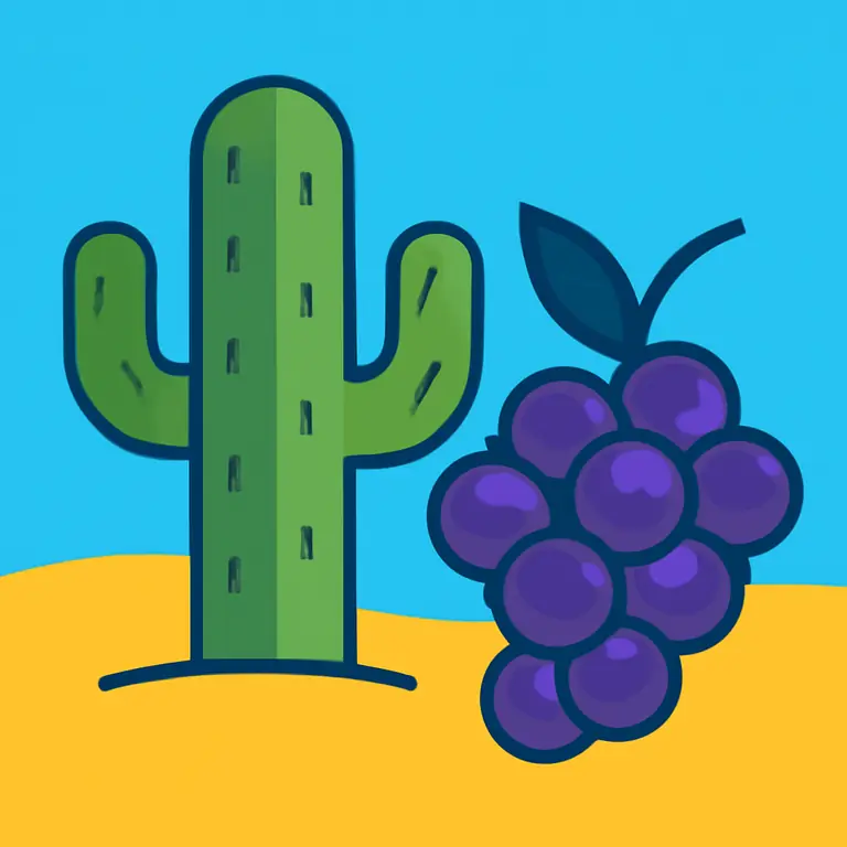 Cactus y Uvas - portada del puzzle