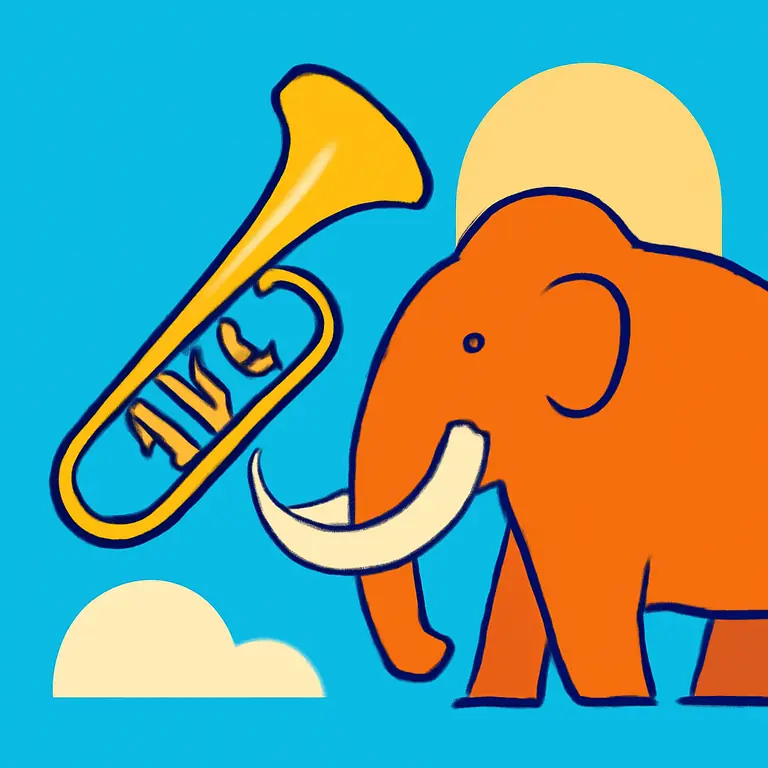Trompeta y Mamut - portada del puzzle