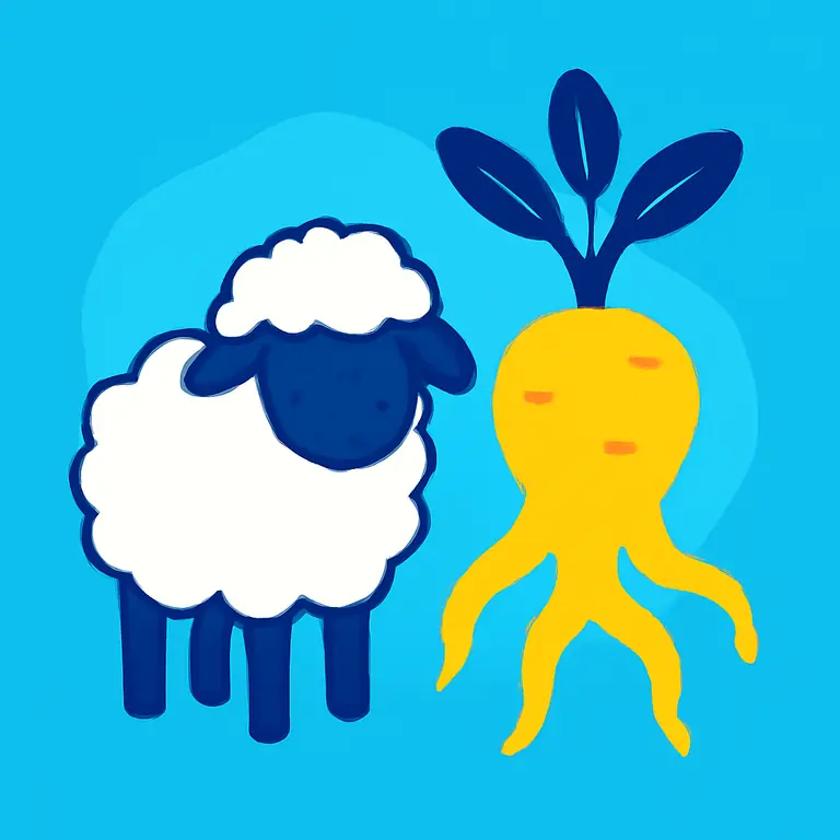 Ovejita y Raíz - portada del puzzle