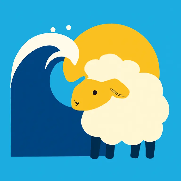 Marea y Oveja - portada del puzzle