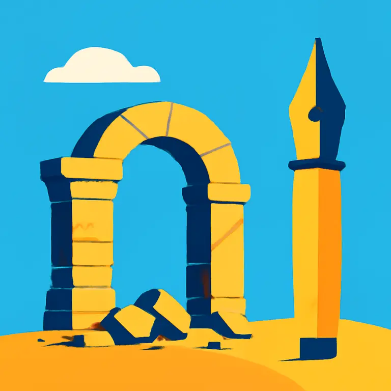 Entre Ruinas y Firma - portada del puzzle