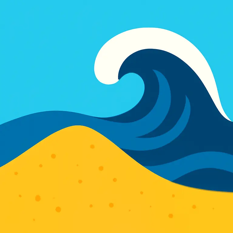 Песок и волна - обложка пазла