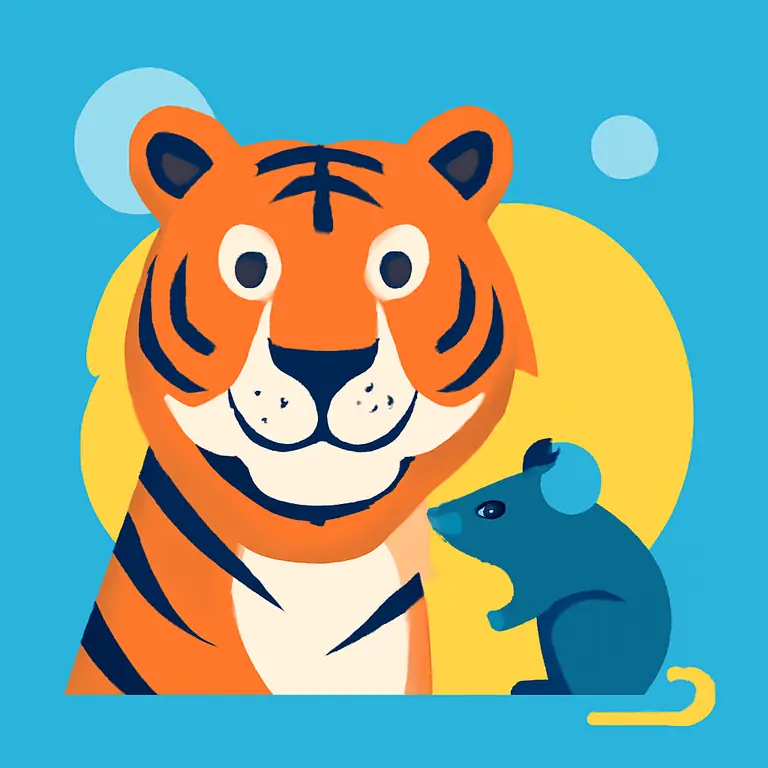 Тигр и крыса - обложка пазла