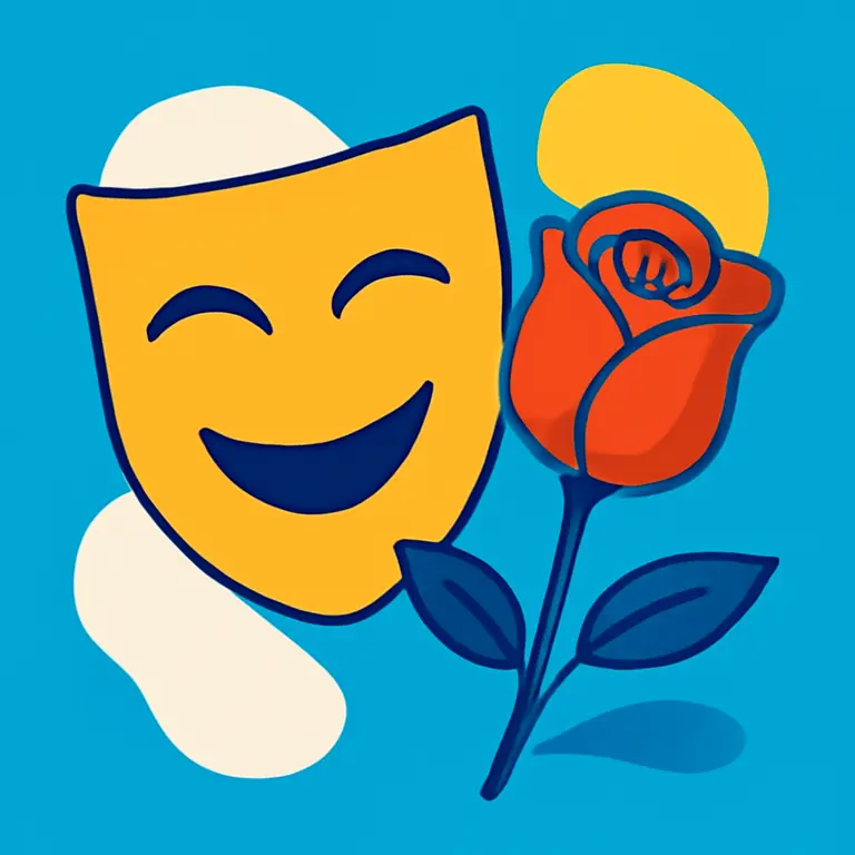 Комедия и Роза - обложка пазла