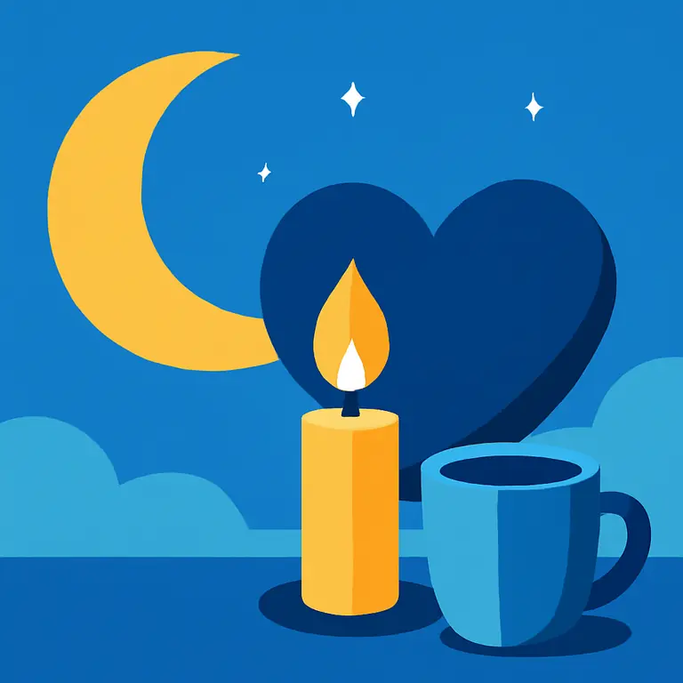 Романтичная ночь - обложка пазла