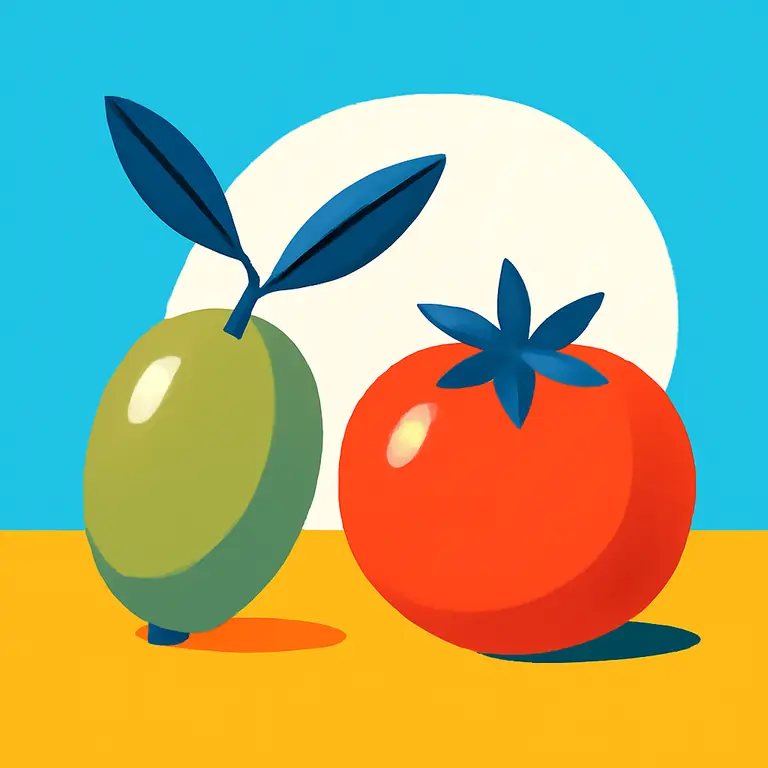 Оливковый Томаты - обложка пазла