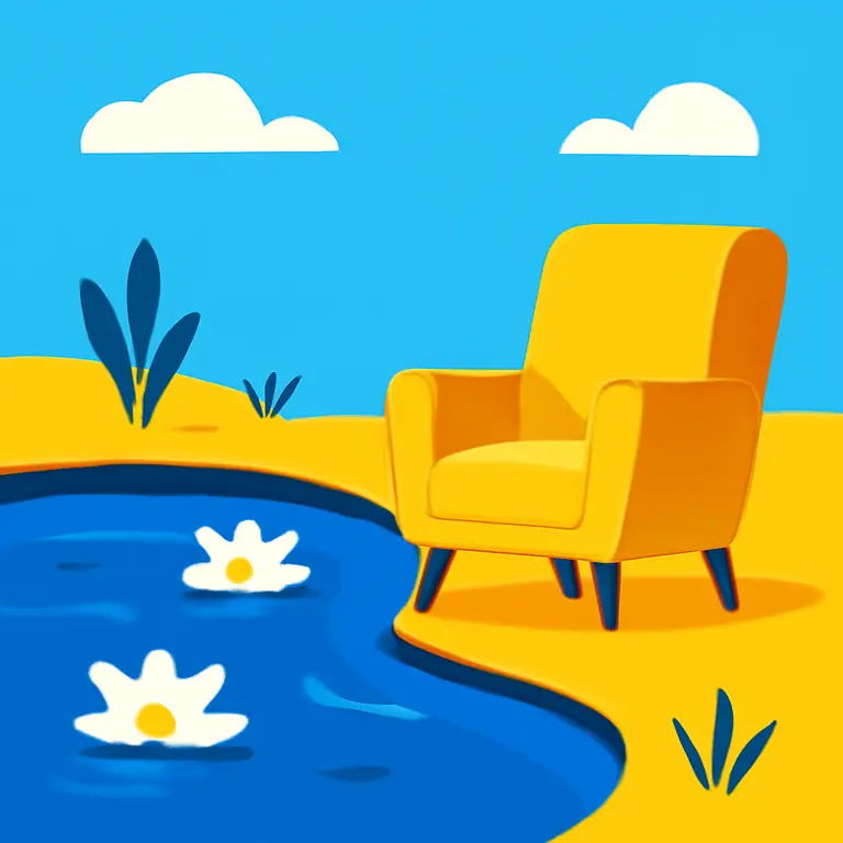 Пруд и Кресло - обложка пазла