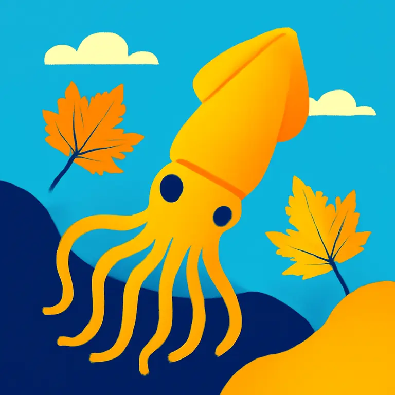 Осенний Калмар - обложка пазла