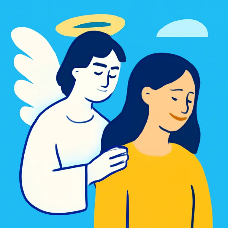 Ангел и Девушка - обложка пазла