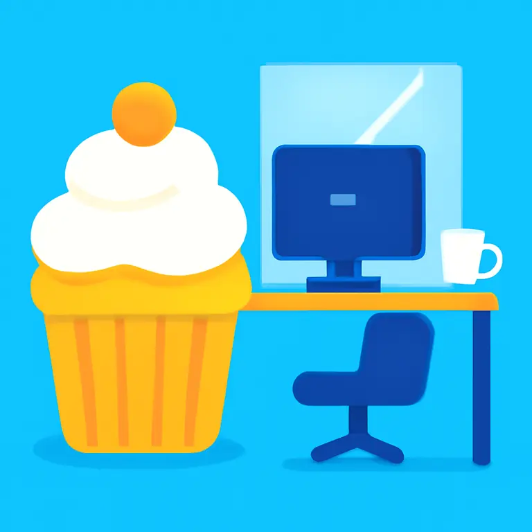 Кекс и офис - обложка пазла