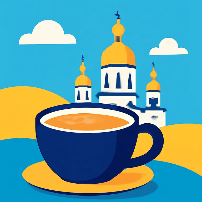 Кофе и Киев - обложка пазла