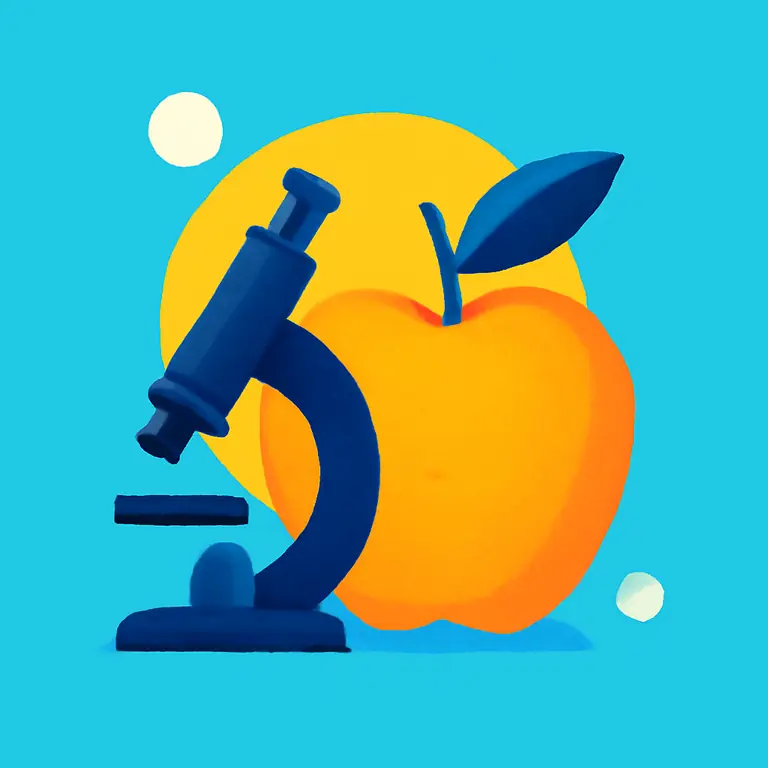 Наука и фрукты - обложка пазла