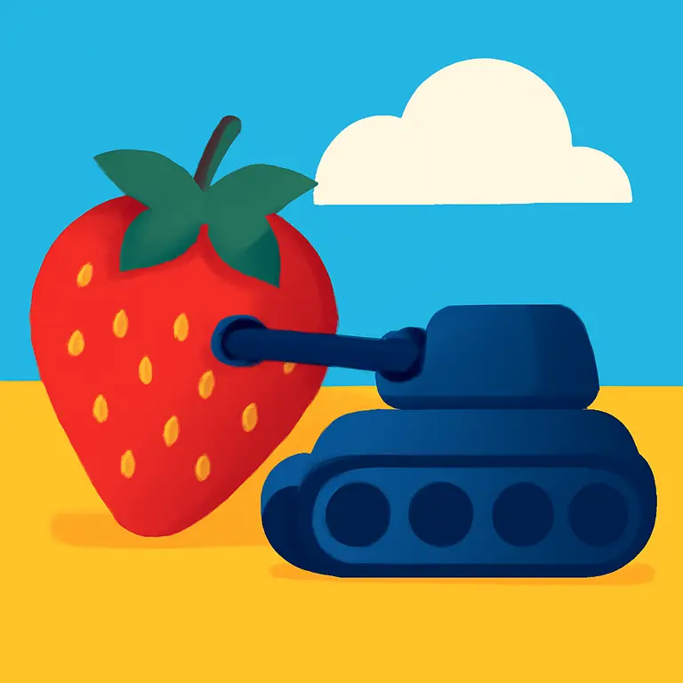 Клубника и танки - обложка пазла