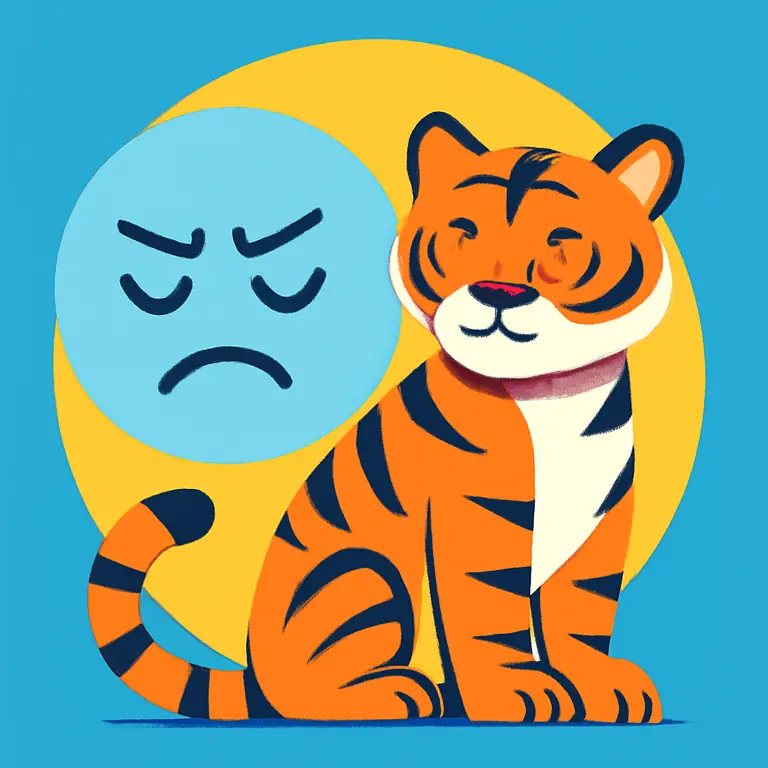 Тигр и стресс - обложка пазла