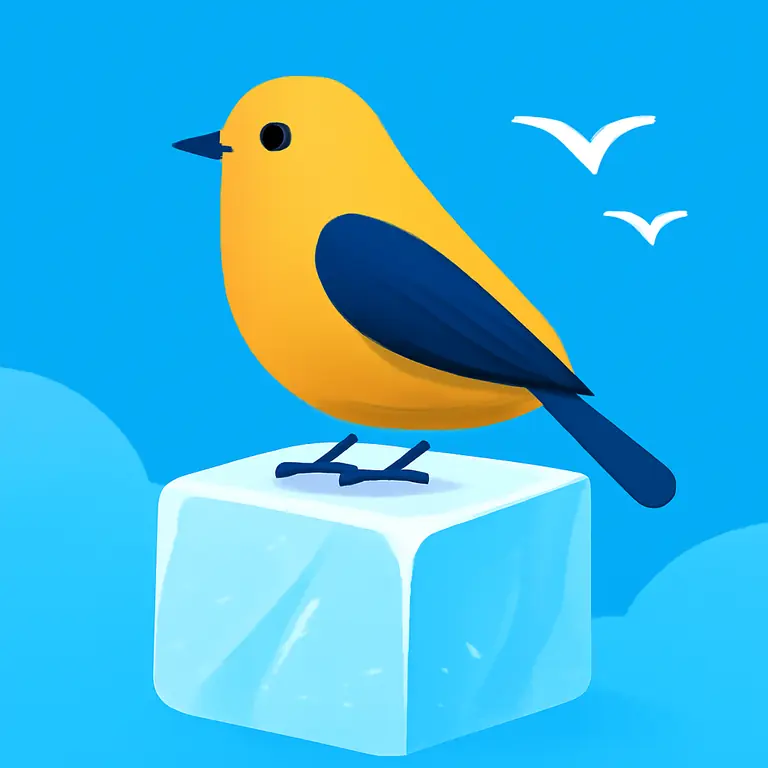 Лед и птицы - обложка пазла