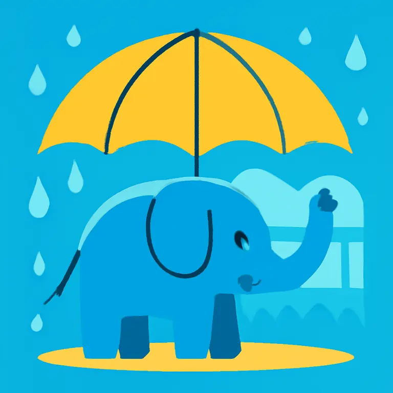 Дождливый зоопарк - обложка пазла