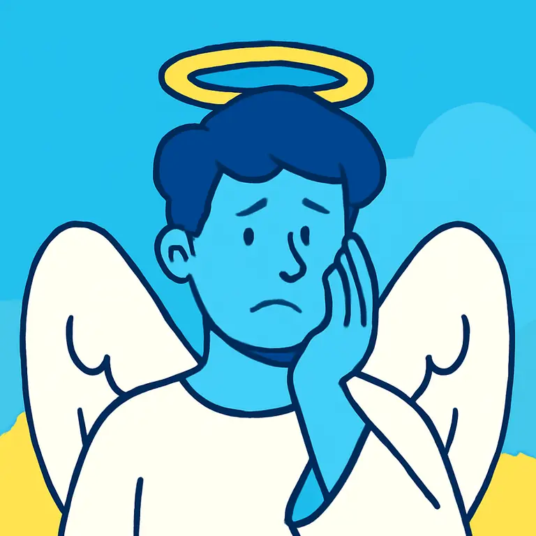 Смущённый ангел - обложка пазла