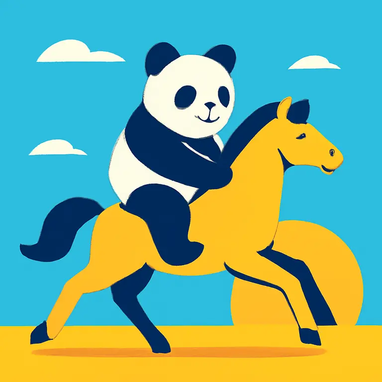 Панда и Галоп - обложка пазла