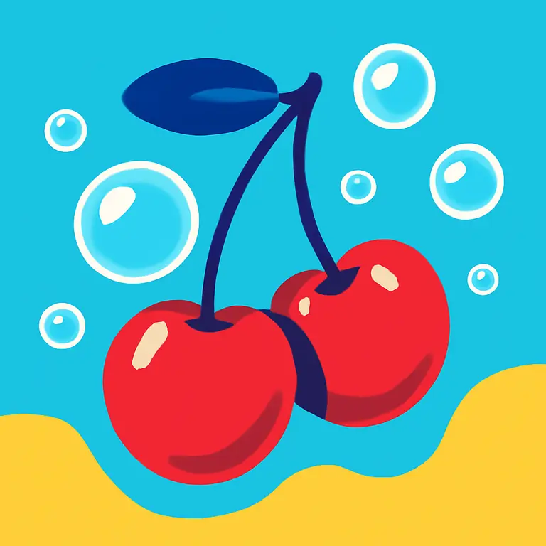 Пузырьки Вишни - обложка пазла