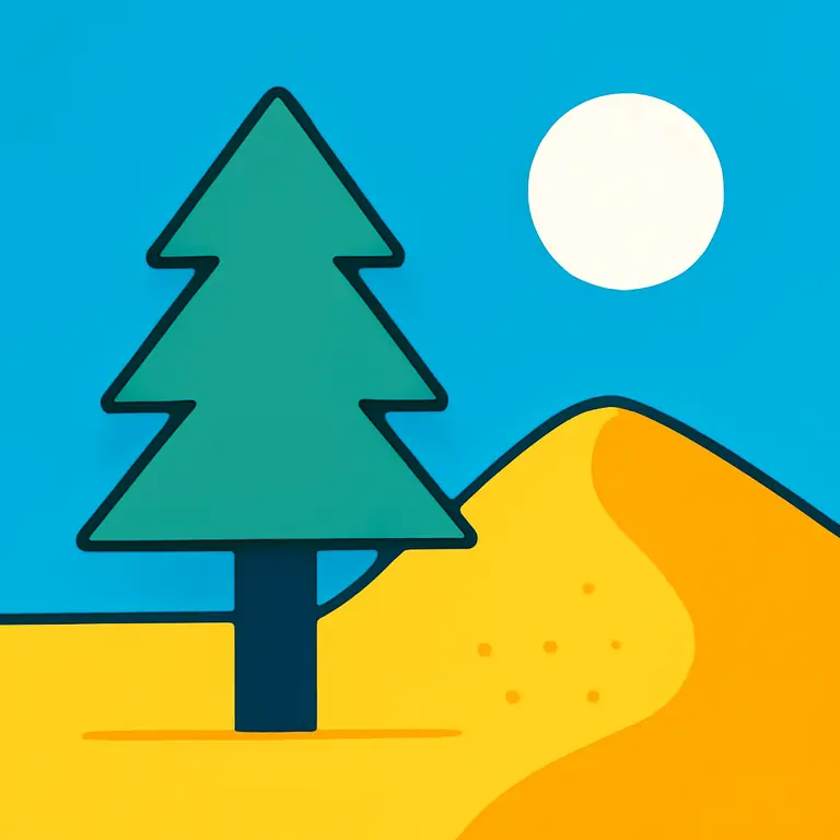 Лес и песок - обложка пазла