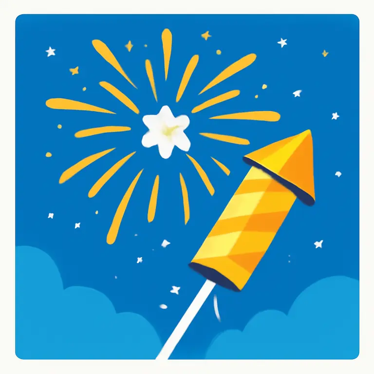 Ночной Фейерверк - обложка пазла