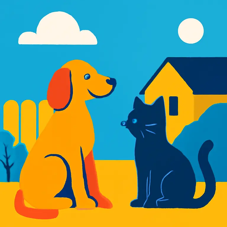 Двор и звери - обложка пазла