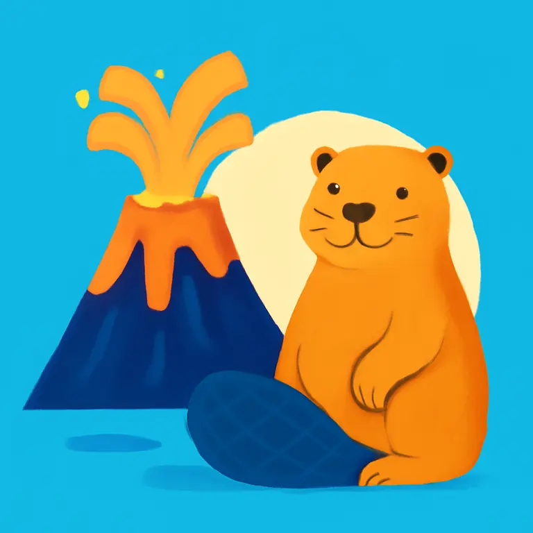 Вулкан и Бобёр - обложка пазла