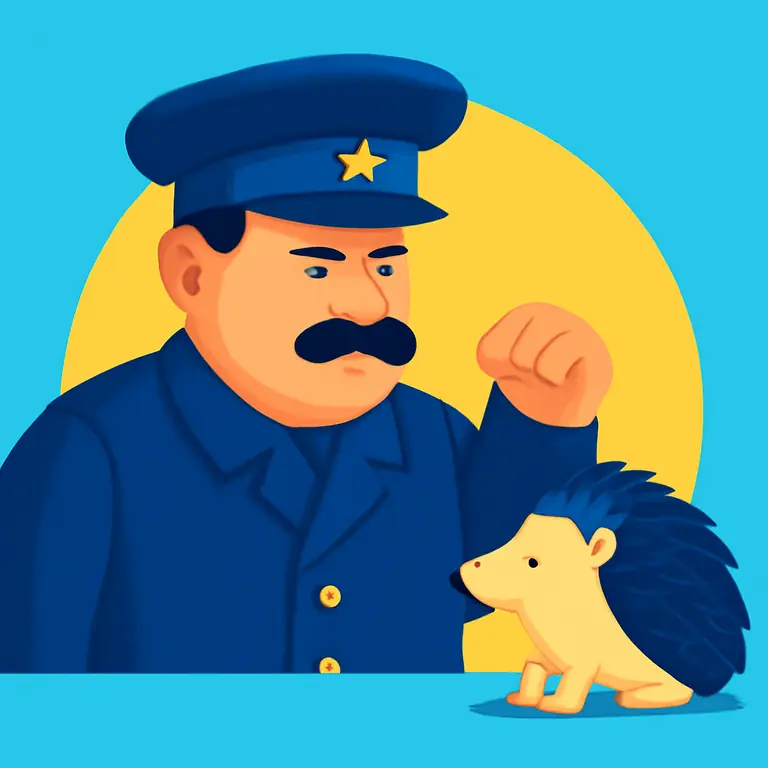 Диктатор и ежик - обложка пазла