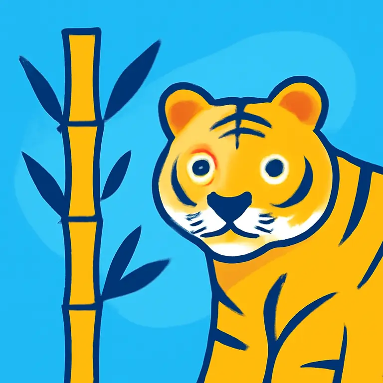 Звери и Бамбук - обложка пазла