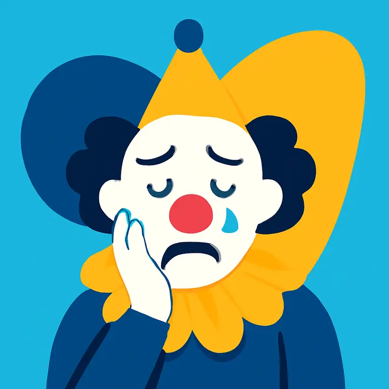 Драматичный паяц - обложка пазла