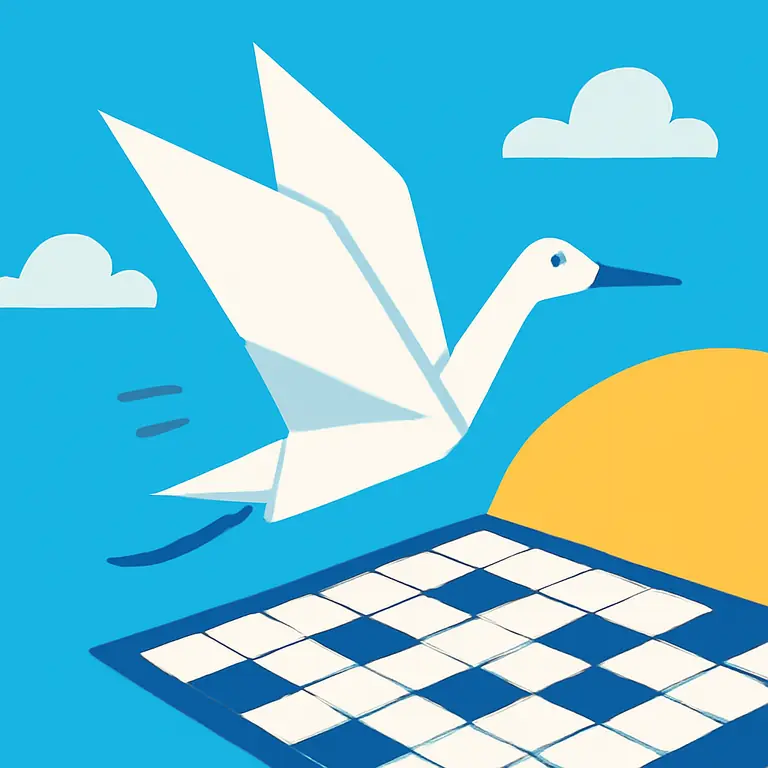 Летящий журавлик - обложка пазла