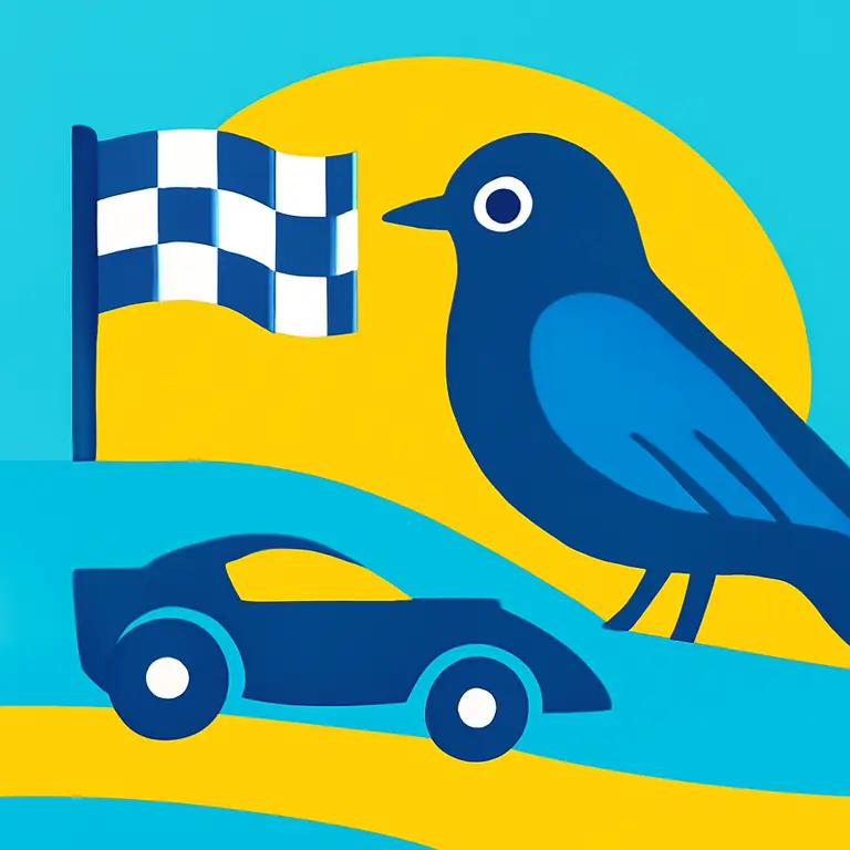 Птицы и гонки - обложка пазла