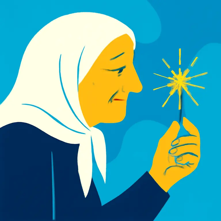 Старуха и искра - обложка пазла