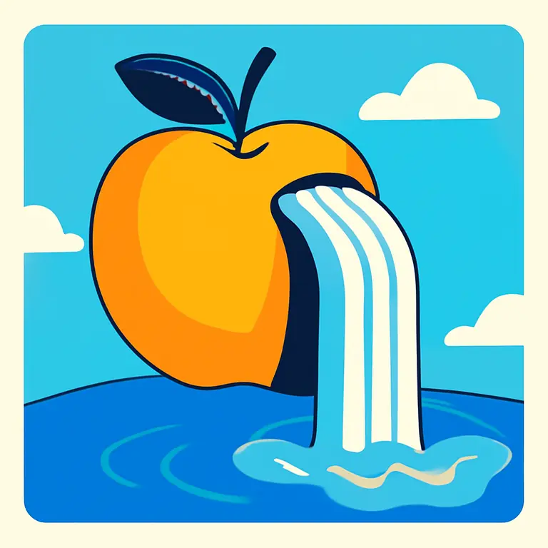 Вкусный водопад - обложка пазла