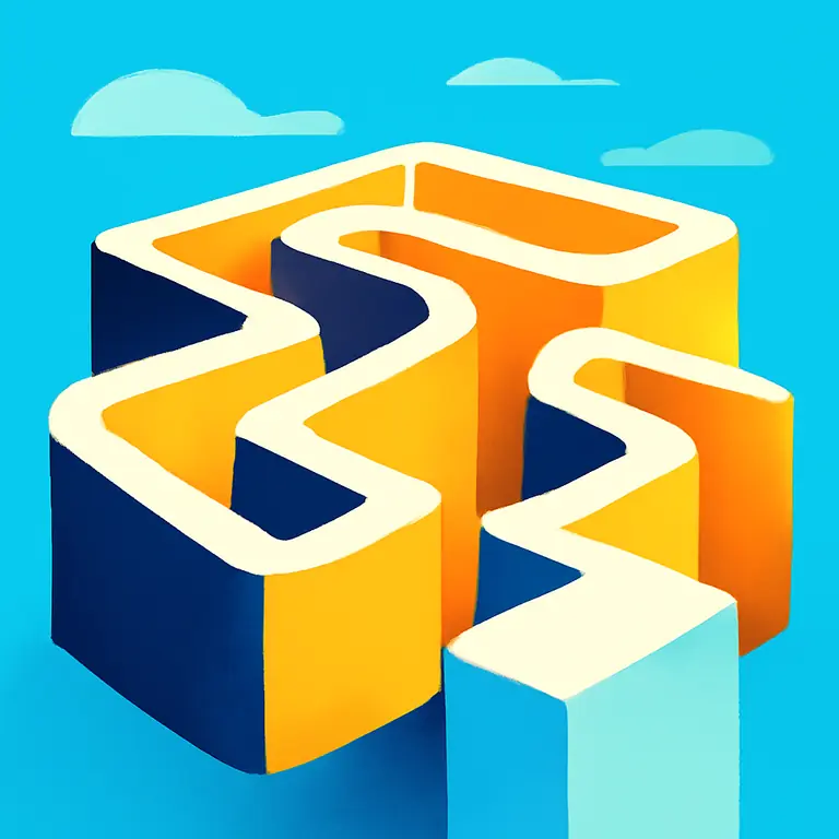 Трёхмерное ущелье - обложка пазла