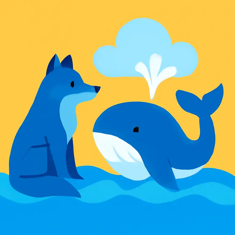 Волки и кит - обложка пазла