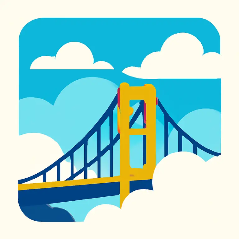 Туман и мосты - обложка пазла