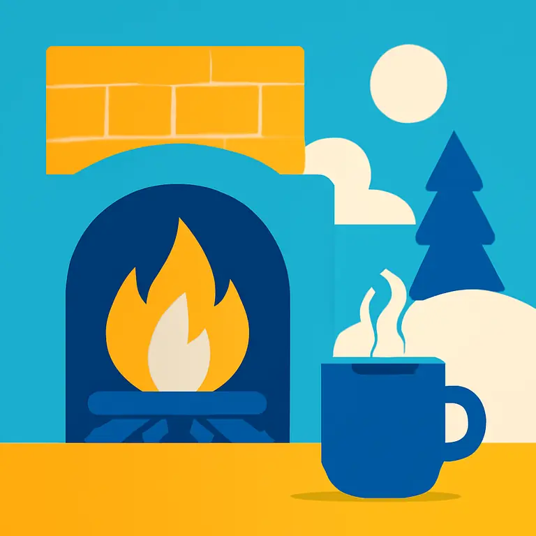 Зимний очаг - обложка пазла