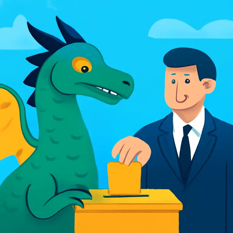 Дракон и Демократ - обложка пазла