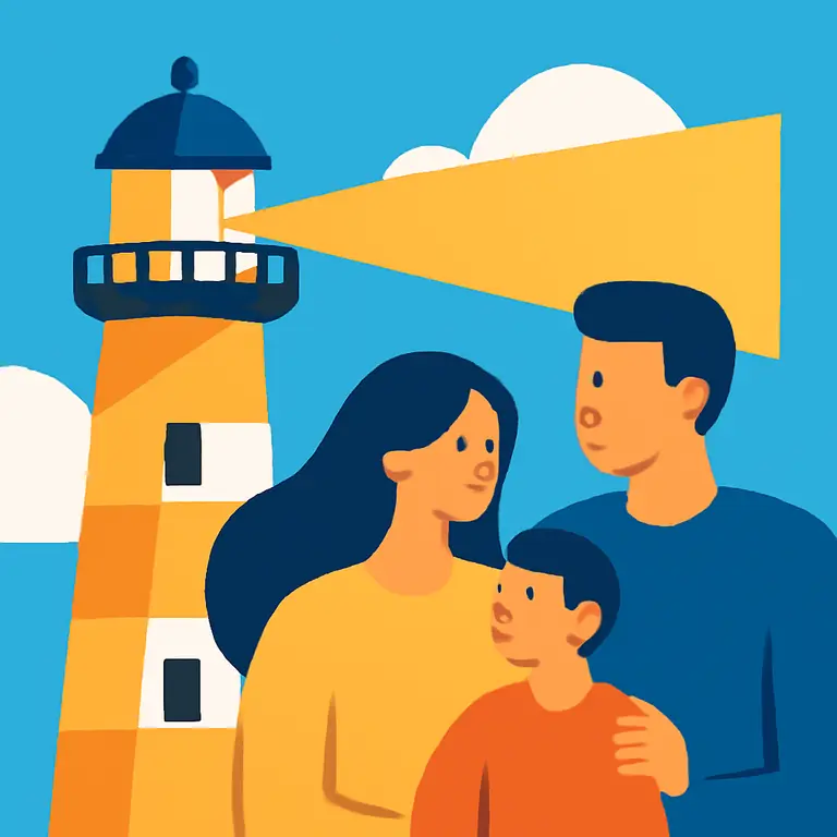 Семейный маяк - обложка пазла