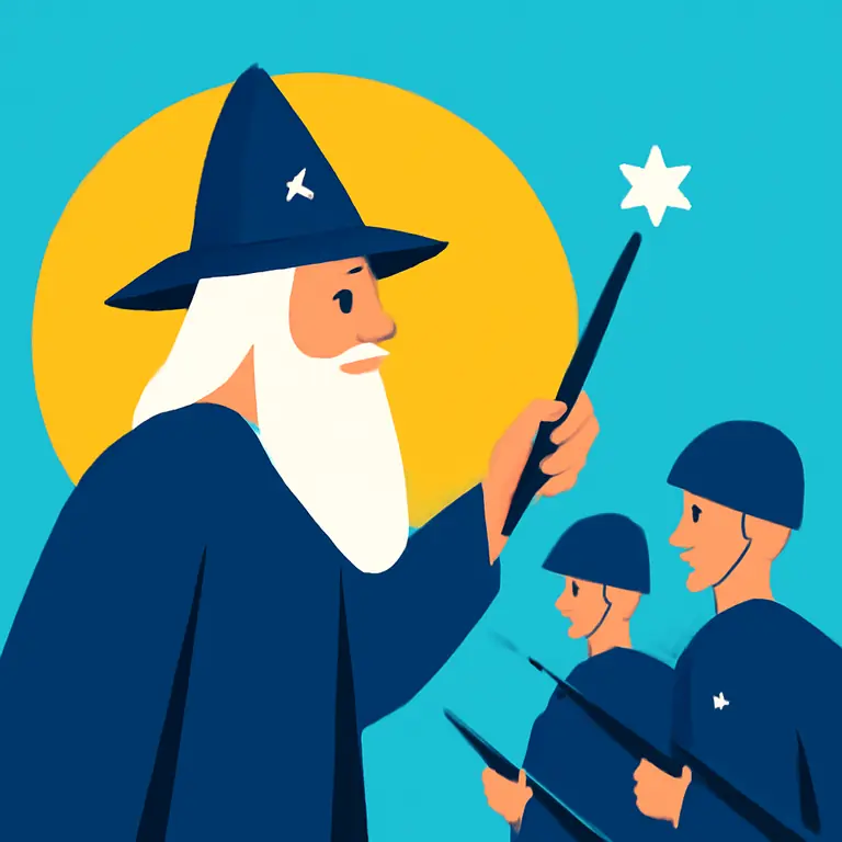 Колдун и солдаты - обложка пазла