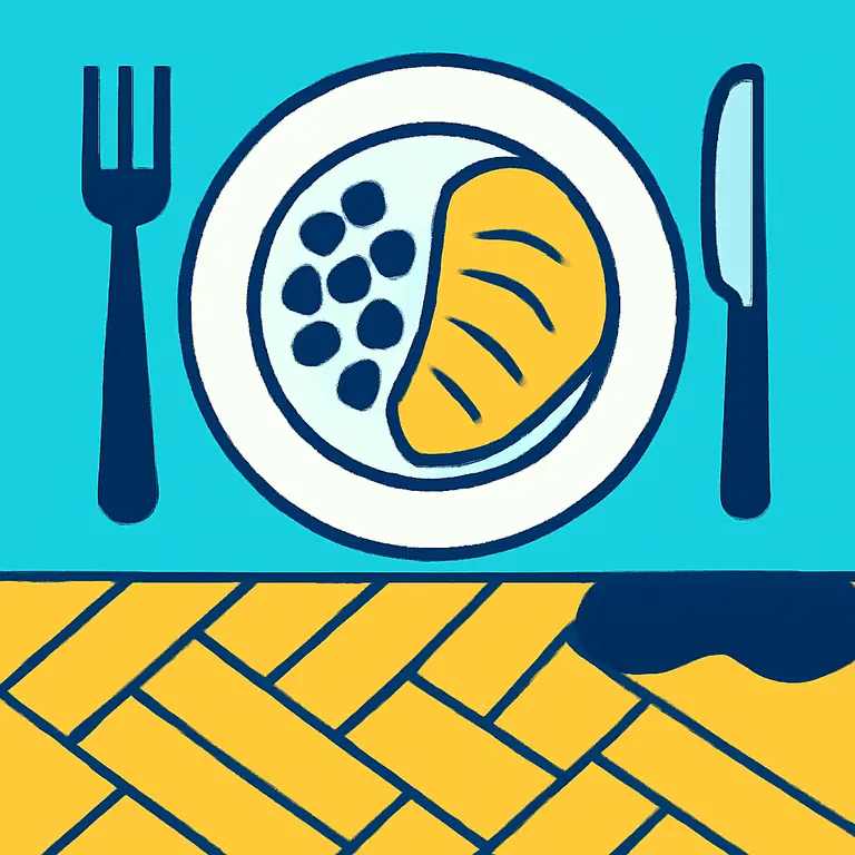 Обед и паркета - обложка пазла