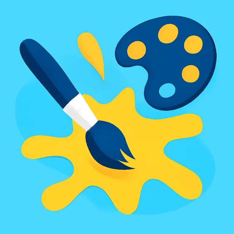 Удар и краски - обложка пазла