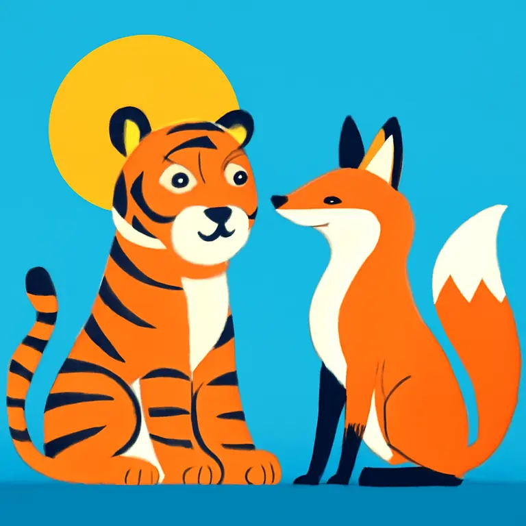 Тигр и Лиса - обложка пазла