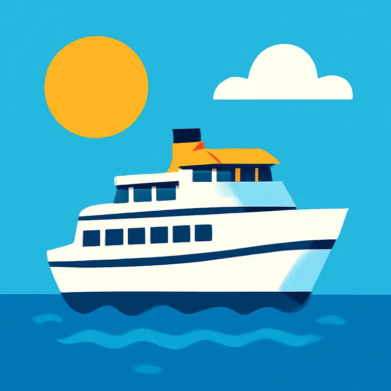 Теплоход Тура - обложка пазла