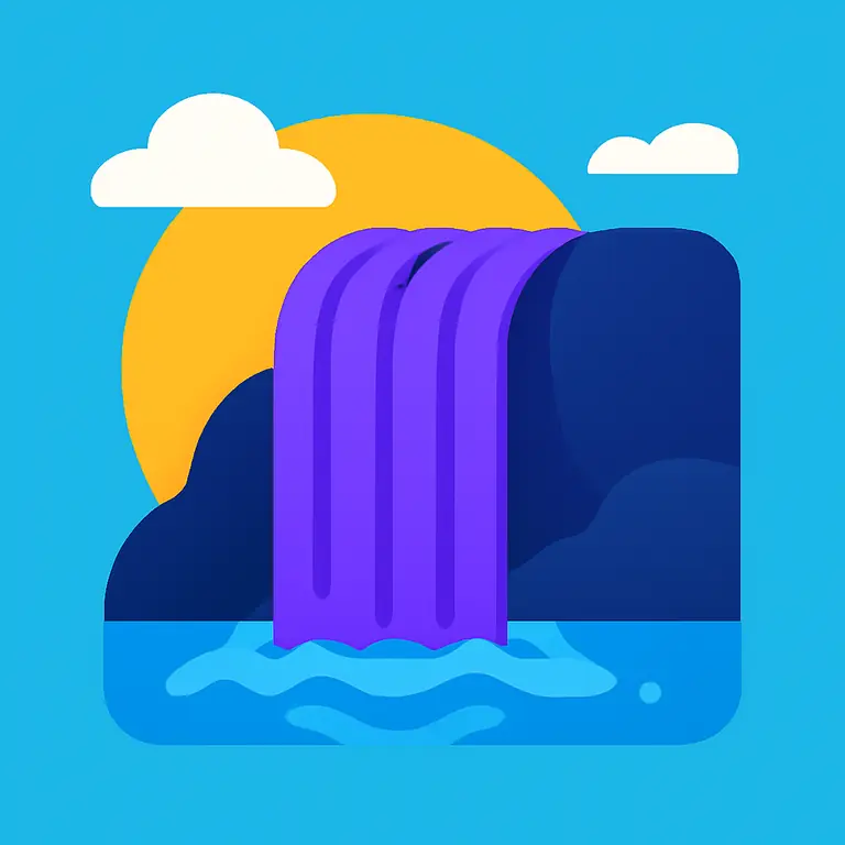 Фиолетовый Водопад - обложка пазла