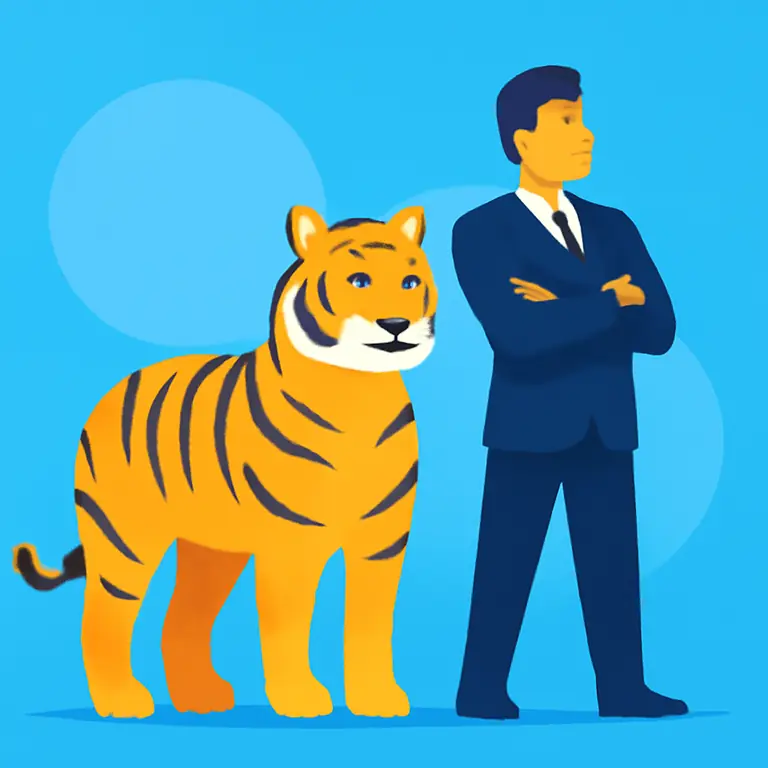 Тигр и лидерство - обложка пазла